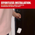 Securityman Door Handle Alarm with 130dB Vibration Triggered Portable Door Alarms When Opened - Perfect for Kids, Toddler, Elderly, Hotel, Travel, Bedroom (2 Pack Door Security)