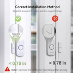 Door Alarms for Kids Safety, VOXON Window Alarm Door Alarm for Home Security Personal Security Window Alarms Sensor Burglar Door Alarm for Pool, Cars, Sheds, Caravans DIY Kit Pack of 2