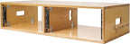 Sound Town DIY 2 x 4U Studio Rack with Baltic Birch Plywood, Golden Oak For Recording Room, Home Studio (SDRK-D4)