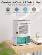 CLEVAST Small Dehumidifier for Home, 30oz Mini Quiet Dehumidifier for Bathroom & Bedroom, Portable Compact Air Dehumidifier for Closet, RV, Camper (285 sq. ft)