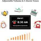 10.1'' Digital Clock, 1280*800p HD Extra Large Display, Digital Clock With Date, Time, Day Of Week, 10 Reminders & 6 Alarms, Auto Dimming & DST, Remote Control, Dementia Clock For Seniors, Black