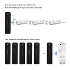RF Wireless RGB LED Strip Controller - Magnetic Wall-Mounted Sensitive Touch Slide Remote Kit, Brightness Dimmable, DC 5V-36V 8A Compatible with RGB LED Tape