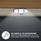 Sylvania 15W Security LED Light, Hardwired, 2000 LMS, Wet Rated, 5000K, Daylight - 1 Pack (66477)