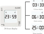 Excellent Home & Office Timer with Clock, 5, 15, 25 and DIY Custom Set Time Minutes Preset Countdown Timer, Easy-to-Use Time Management Tool (White), G400