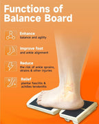 Ankle Strengthener & Single Leg Balance Board, Foot Strengthener for Plantar Fasciitis & Achilles Tendonitis, Physical Therapy, Sprain Recovery & Arch Support