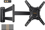Perlegear Long Arm TV Wall Mount for 26-65 inch TVs up to 100 lbs, Corner TV Mount Bracket with 31.65” Extension, Swivel, Tilt Articulating Arms, Max VESA 400x400mm, Full Motion Wall Mount PGMF25B