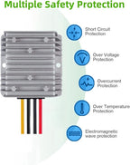 Golf Cart Accessories 10A 240W DC-DC 36V 48V Step Down to 24V Converter Golf Cart Voltage Reducer Regulator Waterproof Transformer with Fuse