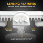Onforu 100W LED Security Lights Motion Sensor Light Outdoor, 9000LM Ultra Bright, 6000K, IP65 Waterproof Flood Light Motion Detector with 3 Head, Exterior Floodlight Wall Light for Entryway, Garage