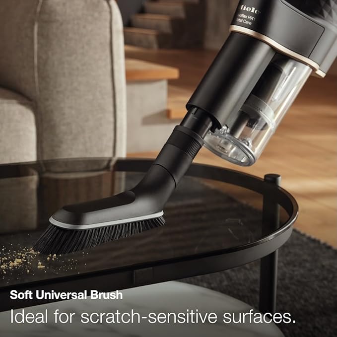 Miele Duoflex Extra Vacuum Cleaner, Cordless and Bagless Multi-Use, Multi-Floor Flexible Stick Vacuum with 2 Attachable Brushes, in Brilliant White / Space Grey