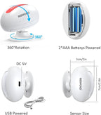 AMHEY Motion Sensor Door Chime, Wireless Motion Detector Alarm Indoor, Business Entry Alert Bell with Buzzer, Doorbell for Home/Garage Door/Store, USB/Battery Powered