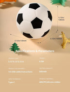 TechCharm Soccer Night Light for Kids Rechargeable LED Touch Control Silicone Night Lamp,Nursery Night Lights,Glowing Football Gift for Boys,Home Decor Birthday Christmas Gifts for Kids