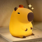 LEDHOLYT Capybara Cute Night Light for Kids, Rechargeable LED Dimmable Silicone Nightlight for Kids,Funny Light Up Capibara,Squishy Capybara Lamp Xmas Gifts