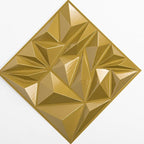 Art3d 33-Pack 3D Wall Panels for Interior Wall Decor, Diamond Textured Feature Wall Paneling for Gaming Living Room TV Wall Background Accent Wall - 12 x 12 inch Gold