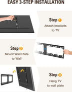 Mounting Dream Tilt TV Wall Mount for Most 42-84 inch TV, Universal Tilt TV Mount Wall Bracket with Low Profile Design, Max VESA 800x400mm and 132 LBS, Easy for Centering on 16", 18", 24", 32" Studs