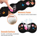 Ergonomic Keyboard Wrist Rest & Mouse Pad Wrist Rest Set,Floral Butterfly Quote Bible Verse Philippians 4:13 Large Gaming Desk Mat 31.5"x 11.8" with Memory Foam,Easy Typing Pain Relief for Home Office