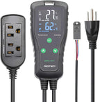 DIGITEN DHTC-1011 Temperature and Humidity Controller Outlet Plug in Thermostat Humidistat Reptile Humidity Controller Greenhouse Thermostat Heating Cooling Humidifier Dehumidifier