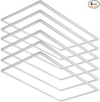 2x2 FT Edge-Lit Frame LED Panel Lights,5CCT Selectable 3000K-6500K, 2600/3900/5200LM,20W/30W/40W Switch Grid Drop Ceiling Lights,0-10V Dimmable,Damp Rated,100-277V,ETL Listed (2 x 4-6 Pack)