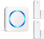 Door Chime, Satisure Door Sensor Chime When Door Opens, Doorbell Chime for Business/Home/Kids, 700 FT Range, 58 Chimes 5 Adjustable Volume Window Alarm 2 Sensors + 1 Receiver
