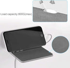 TXEsign Floating Speaker Shelf - Small Wall Mount for Speakers, Webcams, Displays - Acrylic Shelf in Silky White & Transparent