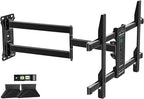 HCMOUNTING Pre-Assembled Corner TV Wall Mount for 32-80" TVs, Full Motion with Smooth Gliding Extension, 30" Long Arm, Single Stud Installation Holds 100lbs, Max VESA 600x400mm
