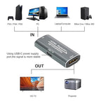 HDMI Booster Repeater 4K@60Hz for 80FT, HDMI Extender Female to Female Amplifier Signal Booster Plug & Play, for Gaming/Home Theater/Video Meeting/TV with USB-C Power Supply Port(Grey)