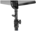 Rockville RLS68 Dual-Tray Laptop/Tablet Stand, Adjustable Height 30-51", Foldable, Portable, for DJs, Presenters, and Musicians