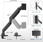 PUTORSEN 17-49 Inch Ultrawide Monitor Arm, up to 20KG, Heavy Duty Monitor Arm, Premium Aluminium Monitor Mount for Flat/Curved Monitor with VESA 75 * 75/100 * 100 mm, Gas Spring Monitor Desk Mount