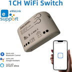Newgoal Smart Switch Momentary/Latching WiFi Relay, eWeLink App Bluetooth Control Switch, DIY Smart Home, Compatible with Alexa Google Home