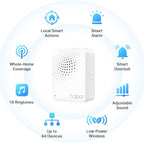 Tapo Smart Hub with Built-in Chime, REQUIRES 2.4GHz Wi-Fi, Reliable Long-Range Connections with Tapo Sensors, Sub-1G Low-Power Wireless protocol, Connect up to 64 smart devices (H100)