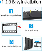 Tilt TV Wall Mount Fits 16-24" Studs, Holds 37-82" TVs up to 132 lbs, Max VESA 600x400mm - by USX STAR