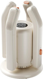 Sogee Boot Dryer, Shoe Dryer for Work Boots and Gloves, 2 * 24IN Retractable Hose with Timer, Rose Salt Remove Odor, Quiet Portable Shoe Dryer, Suitable for Ski Boots, Shoes, Gloves, Ivory, SH03