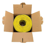 Dripstone CAT6 Ethernet Cable 1000ft Bulk Network LAN Wire 23AWG Solid UTP 550MHz High-Speed Internet Cable Gaming, Streaming, Office, Home Use, Pull Box, Cat6 Bulk, Stable Connectivity - Yellow
