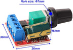 Gebildet 3pcs Mini DC Motor PWM Speed Controller, DC 5V-35V 5A Speed Adjustable Switch Module, 6V 12V 24V Variable Voltage Regulator Dimmer Governor Switching Build with LED Indicator