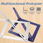 Premium Corner Angle Finder, Protractor Angle Finder Tool, Miter Angle Finder for Precise Cuts and Corner Measurements, Aluminum Alloy Build (Aluminum-Long)