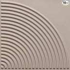 From Plain To Beautiful In Hours 9002 Arc Swell PVC 12 in x 12 in Peel and Stick Wall Panels (Covers / 10 sq.ft), Rodeo Dust, 10 Piece