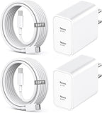 iPhone 17/16/15 Fast Charger,2-Pack USB C 2in1 Dual PD Charging Block with 10FT Long Type C to C Woven Charger Cable for Apple iPhone 17 Pro Max/17 Pro/Air/iPhone 16 Pro Max/16e/15 Pro/15 Plus