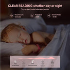 Forehead Thermometer for Adults, Kids & Babies, No-Touch Digital Thermometer with LCD Backlight Display, Fever Alarm and 1s Instant Reading - Pink