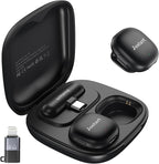JOSTART Wireless Mini Microphone for iPhone & Android,Using AI Smart Noise Reduction Technology - Wireless Lavalier Microphone for YouTube Podcast Vlogging Tiktok-Black