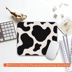 Armanza Square Mouse Pad Black Cow Print,Personalized Premium-Textured Custom Mouse Mat Design,Washable Mousepad Cloth,Non-Slip Rubber Base Computer Mouse Pads for Wireless Mouse