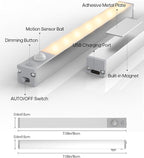 GOODEA Led Under Cabinet Lights Wireless, 7’’ Rechargeable Motion Sensor Light Indoor, Dimmable Closet Lights for Cabinets, Bookshelf, Stair, Hallway Warm White 3 pcs