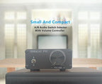 TENEALAY HiFi RCA Passive Preamp Stereo Audio Preamplifier with Volume Control, A/B Audio Switch selector FV2
