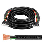MOOKEERF 14/4 AWG Mini-Split Cable - 10FT 14 AWG 4 Conductor Control Cable 300V Stranded Oxygen-Free Pure Copper Wire for Mini Split Air Conditioner,Heat Pump,HVAC Systems and Speaker Systems