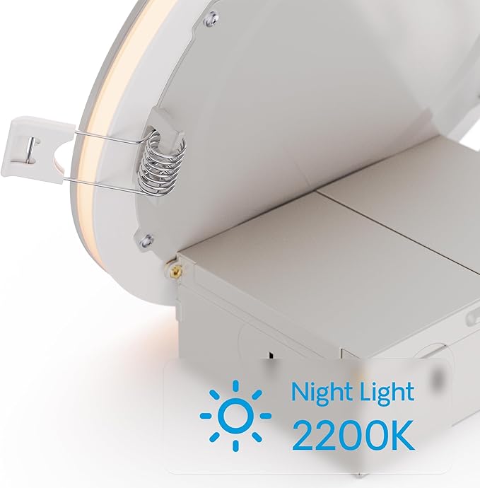 INFIBRITE 6 in Slim Recessed LED Downlight with Night Light 5CCT Selectable White New Construction 12 Watt 1050LM Triac Dimmable 24 Pack