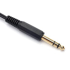 Disino 1/4 Splitter, 1/4" TRS Stereo Male to Dual Female Y Splitter Cable Quarter Inch Splitter Cord - 8 Inch / 20cm