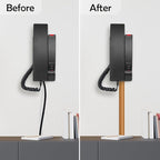 Rubber Bond TV Cord Hider Cable Protector - Strong Self Adhesive Wall Cord Cover Cable Hider - Low Profile Cable Management Wall Cord Concealer Cable Raceway