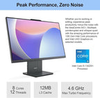 Lenovo 2024 IdeaCentre I Business All-in-One, 27" FHD Touchscreen 100Hz, Intel Core i5-13420H, 32GB DDR5 RAM, 1TB SSD, Wireless Charging Base, Wireless KB & Mouse, Wi-Fi 6, Windows 11 Pro, Grey