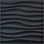 Art3d PVC Wave Panels for Interior Wall Decor, Antique Copper Textured 3D Wall Tiles, 19.7" x 19.7" (12-Pack)