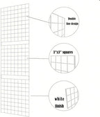 7RiversART Grid Wall Commercial Grade Gridwall Panels – Heavy Duty Grid Panel for Any Retail Display Wall Grid 2' Width x 7' Height, White (Pack of 3) Easily Portable