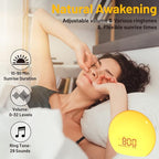 Audio and Video Receivers Sound Machine Alarm Clock Sunrise Wake Up Light with 25 Sounds Simulation Dual Alarms Bedroom Kids Adults Heavy Sleepers 12 Colors Nightlight Sleep Aid Snooze Timer Mode