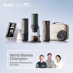 OutIn Nano Portable Electric Espresso Machine, Travel Coffee Maker for Camping, Car Coffee Maker Self-Heating with USB-C, With Ground Coffee & NS Capsule for RV, Hiking, Office